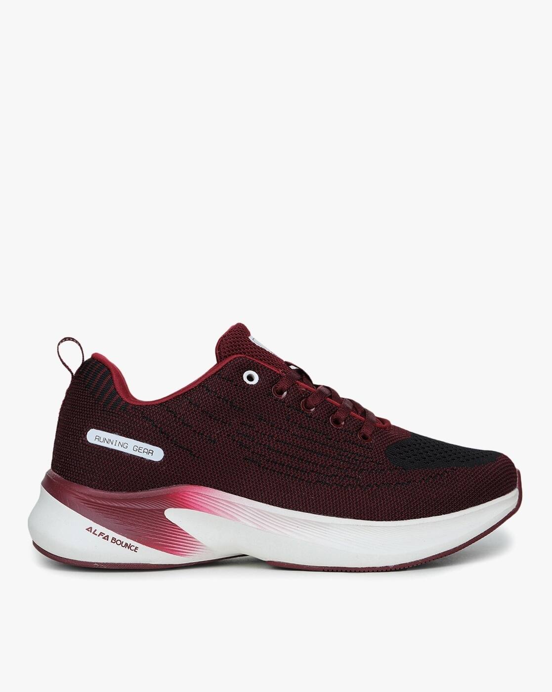 maroon workout shoes