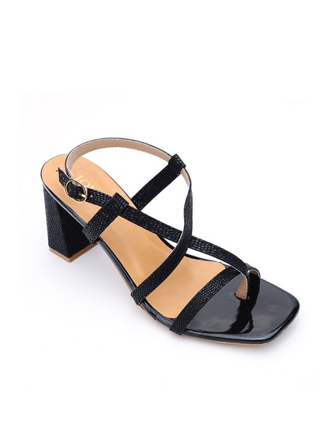 Buy Black Heeled Sandals for Women by JOYTOUCH Online