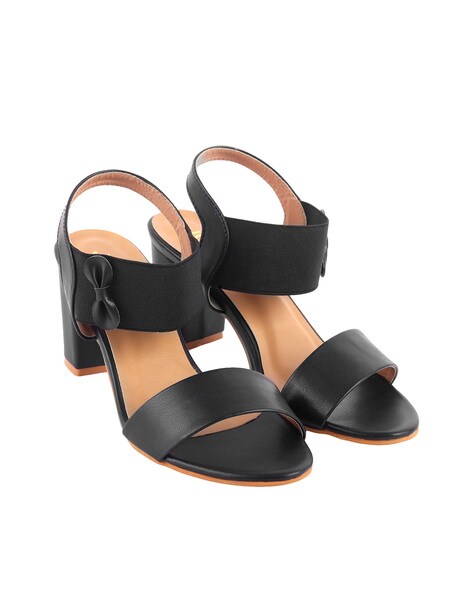 Buy Black Heeled Sandals for Women by JOYTOUCH Online