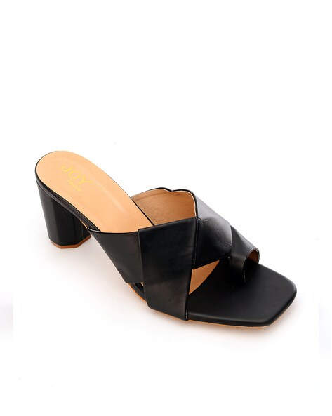 Buy Black Heeled Sandals for Women by JOYTOUCH Online