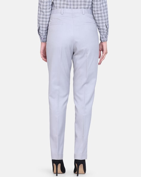 Blue Linen Pants | Mens Casual Wear Slim Fit Linen Blend Pants