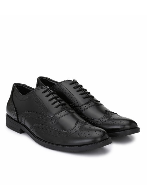 DSquared² Leather Texture Detail Brogues in Black for Men Mens Shoes Lace-ups Brogues 