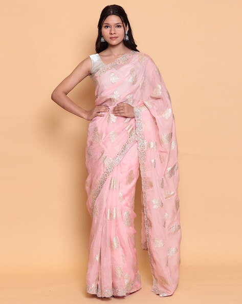 Buy Pink Sarees for Women by AKS Online | Ajio.com