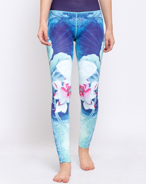 Buy Blue Leggings for Women by IKI CHIC Online