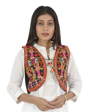 indian embroidered long jacket