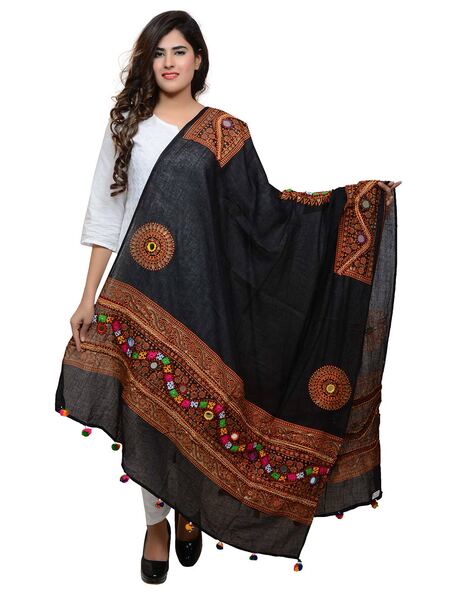 Floral Embroidered Dupatta Price in India