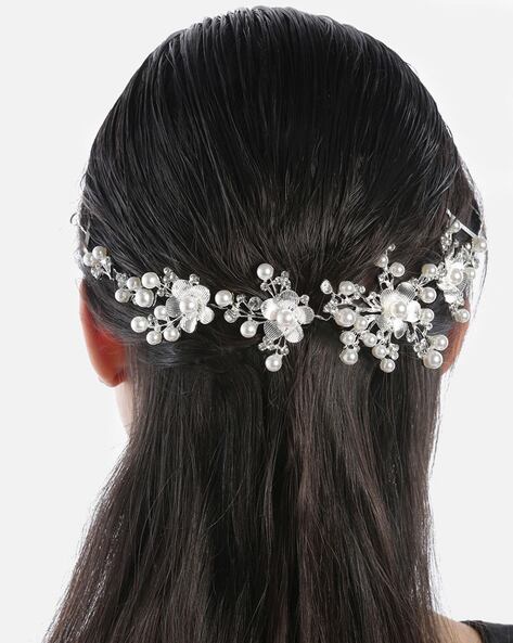 Buy Silver-Toned Hair Accessories for Women by Youbella Online 