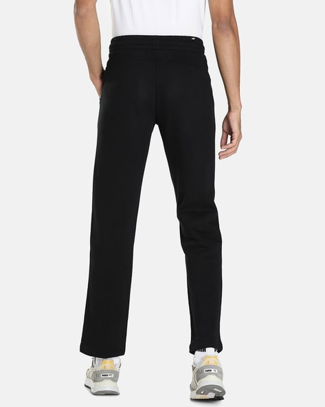 Straight Track Pants with Logo Print
