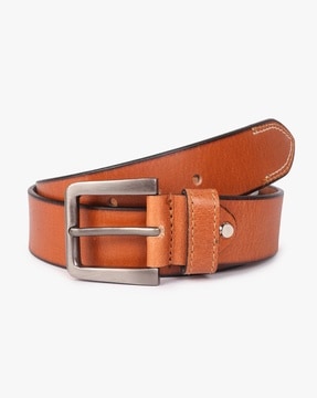 DNMX Genuine Leather Belt with Buckle Closure For Men (Brown, 36)