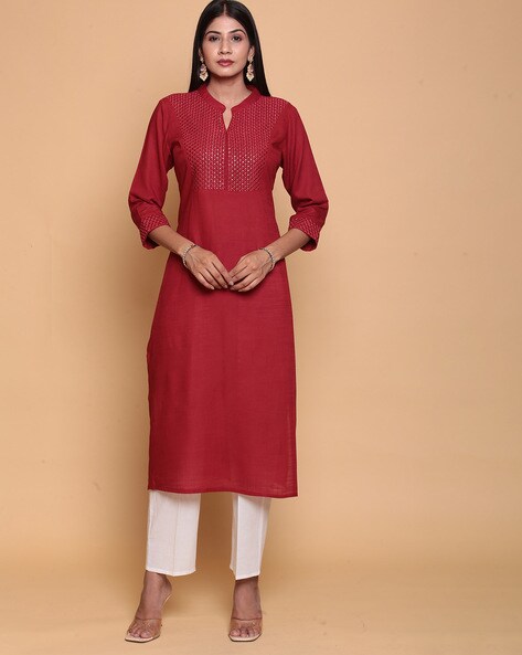 Maroon color kurtis best sale