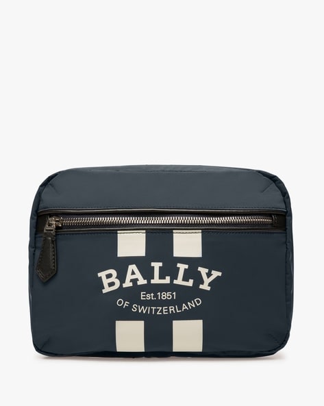 BALLY Leather Navy Blue Shoulder Bag Crossbody