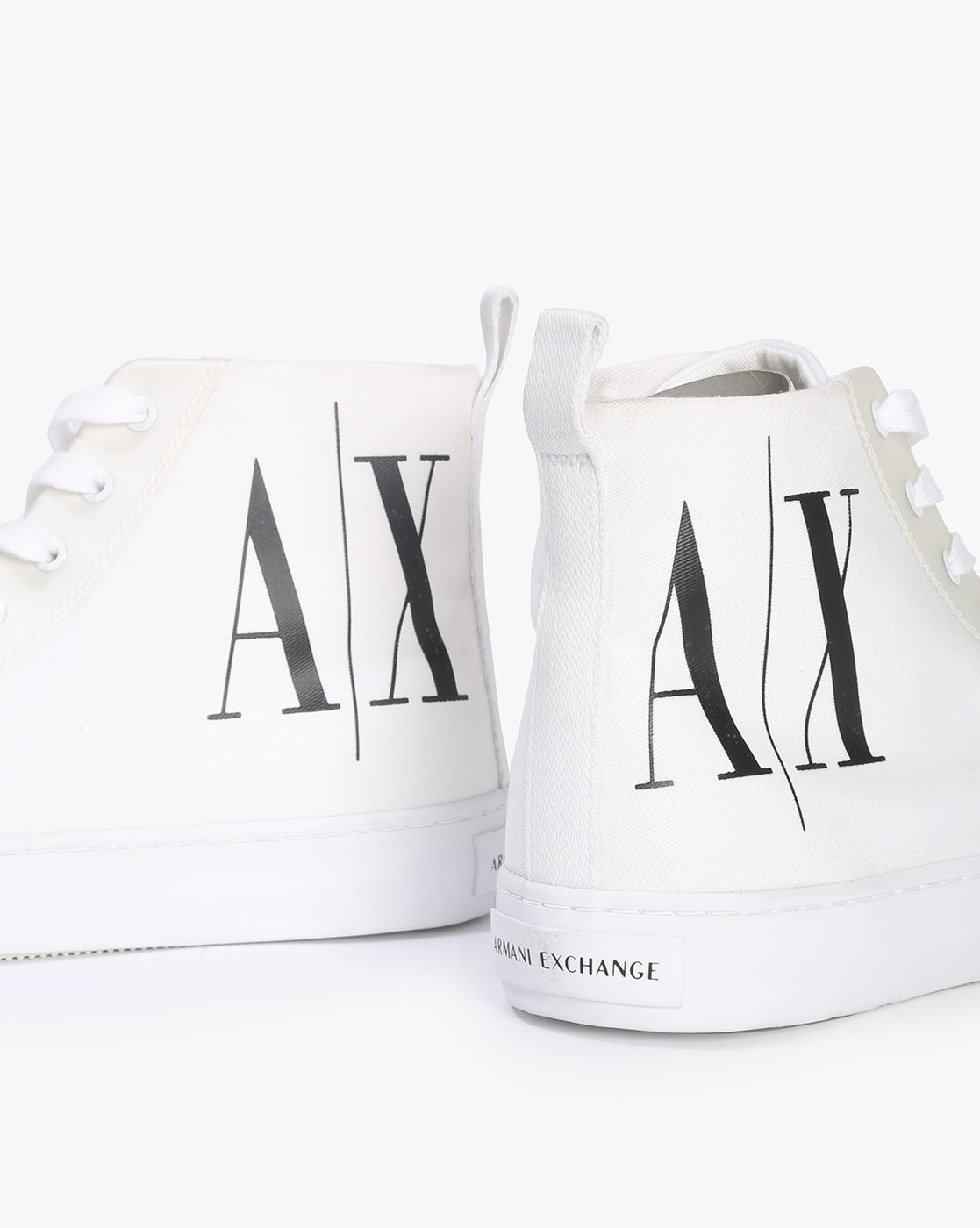 Armani Exchange Lateral Logo Sneakers Optical White+Black - Buy At