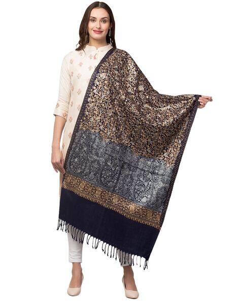 Paisley Print Stole with Tassels