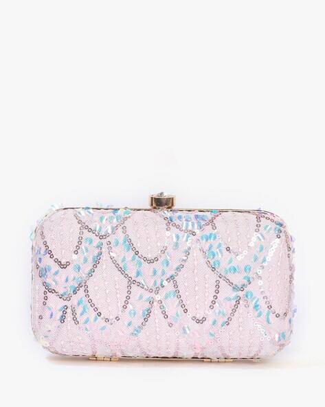 FABBHUE Embellished Minaudiere with Chain Strap
