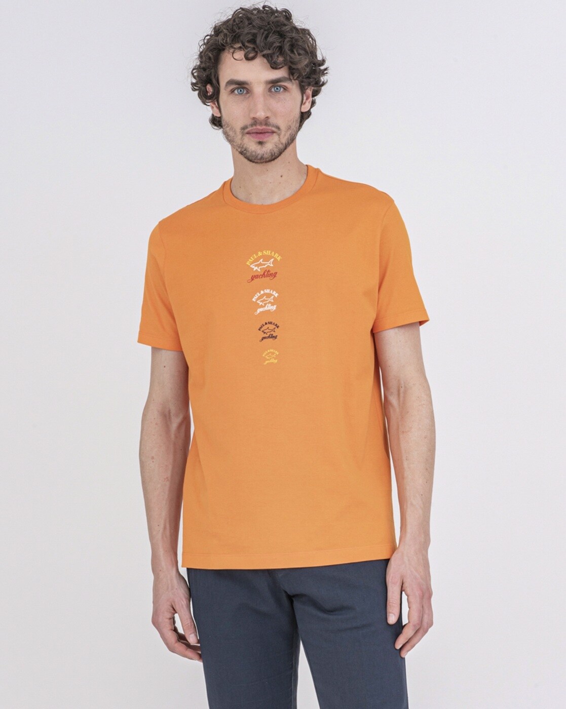 orange paul and shark t shirt