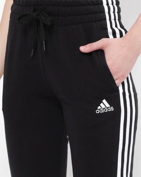 Women Logo Print Joggers with Contrast Stripes
