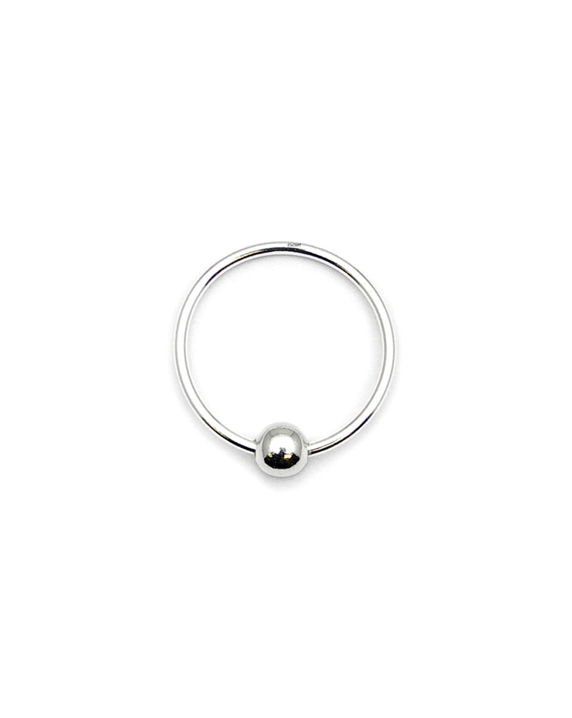 Amazon.com: 925 Silver Nose Ring Hoop - 18 Gauge Nose Piercing For Women  Men - Snug Nose Hoop Adjustable : Handmade Products