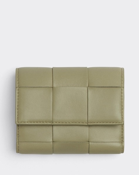 Bottega Veneta Wristlet Intrecciato Woven Leather Clutch Khaki Green P –  AvaMaria