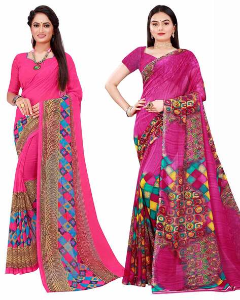 Buy online Bandhani Printed Saree With Blouse from ethnic wear for Women by  Shaily for ₹479 at 71% off | 2024 Limeroad.com