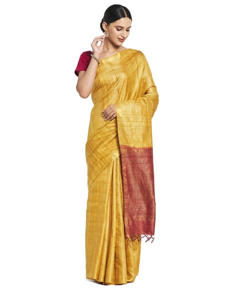 Buy Fabindia Women Silk Maheshwari Woven Sari Cotton_FREESIZE at Amazon.in