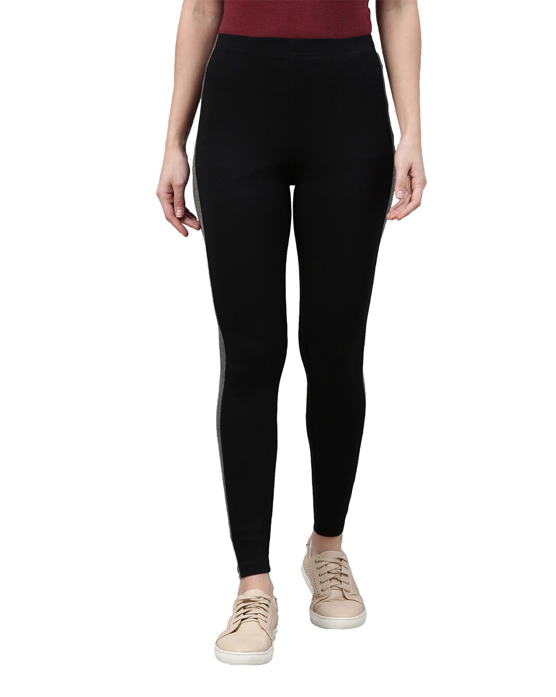 Buy TWIN BIRDS Women Silver Solid Nylon Shimmer Legging Online at