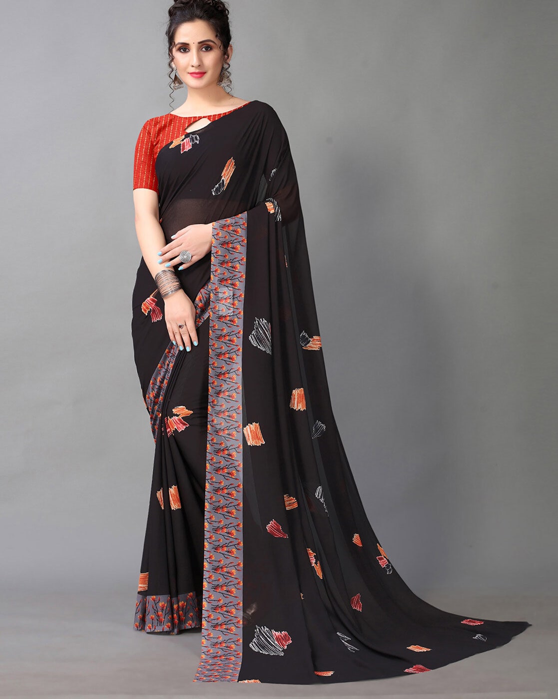 Buy Coral Sarees for Women by Auzeo Online | Ajio.com