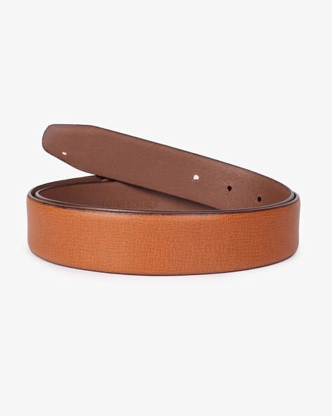 NETWORK Leather Belt with Pin-Buckle Closure For Men (Brown, 36)