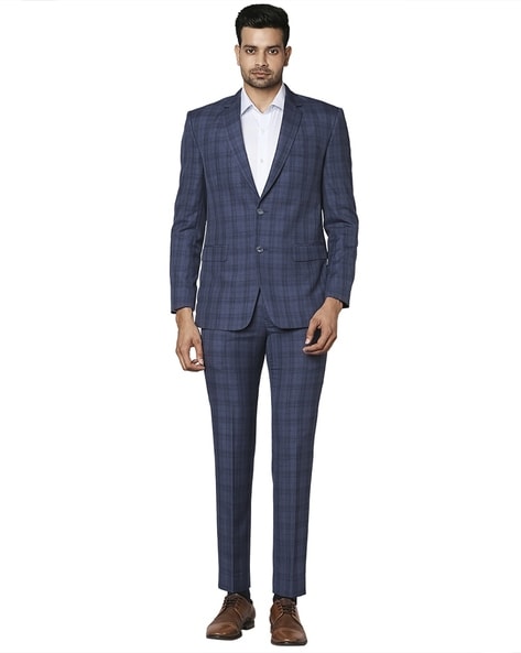 NEXT Check Suit: Trousers Blue Men Trousers