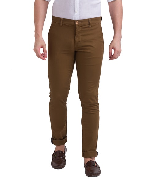 Buy Van Heusen Brown Trousers Online  672368  Van Heusen