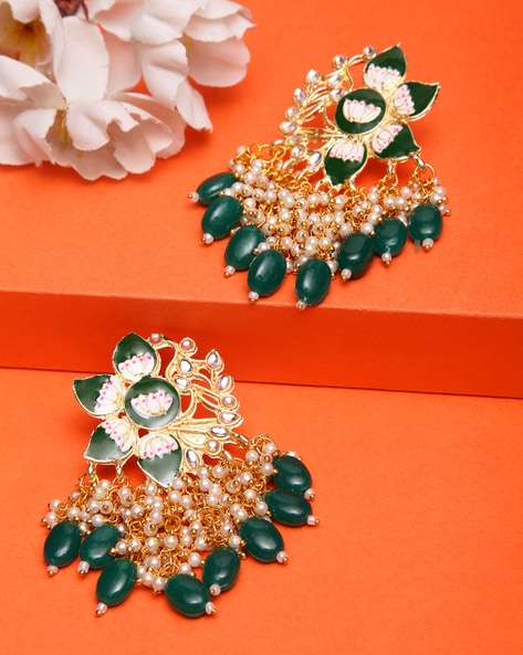 Green deals traditional earrings