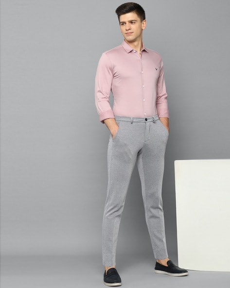 Buy Grey Mid Rise Check Suit Trousers Online at SELECTED HOMME |237335301