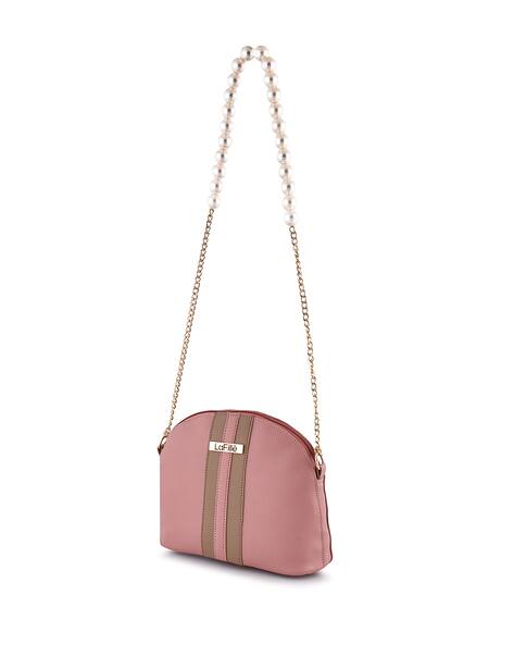 LAFILLE Sling Bag with Metal Chain Strap