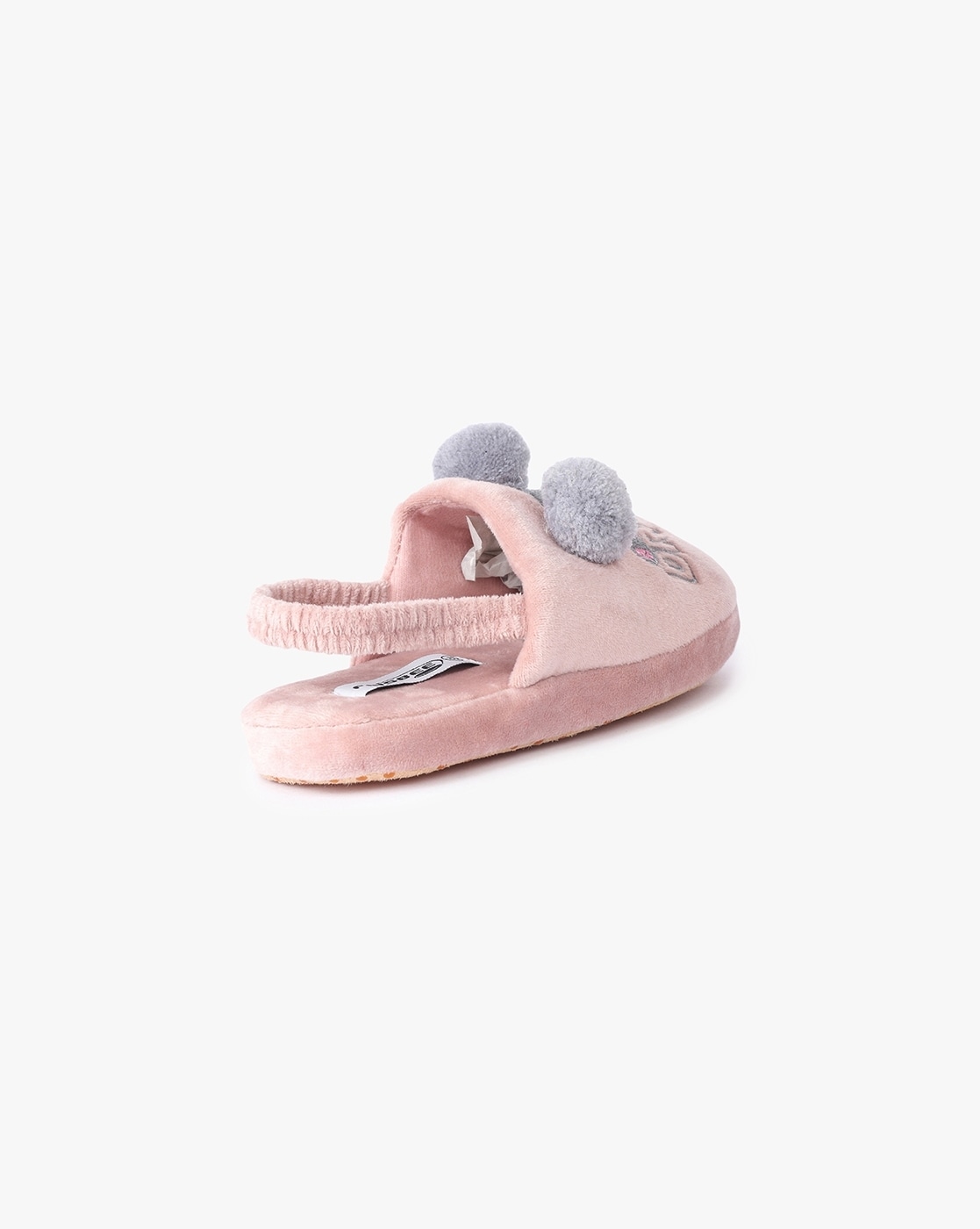 Childrens pink fluffy discount sliders