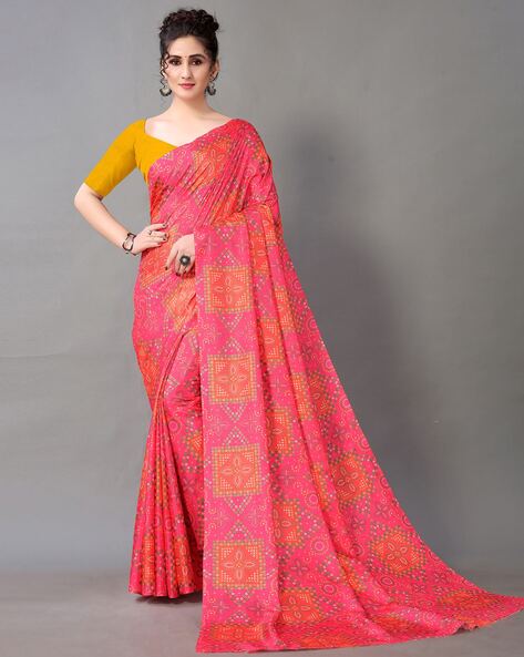 Maheshwari Silk Handloom Cotton Saree | Pink | Worldwide Delivery