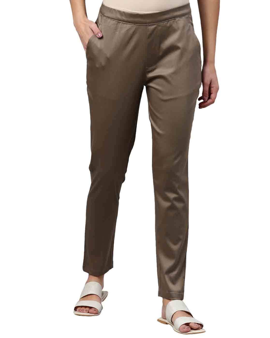 Buy Khaki Jeans & Jeggings for Women by GO COLORS Online