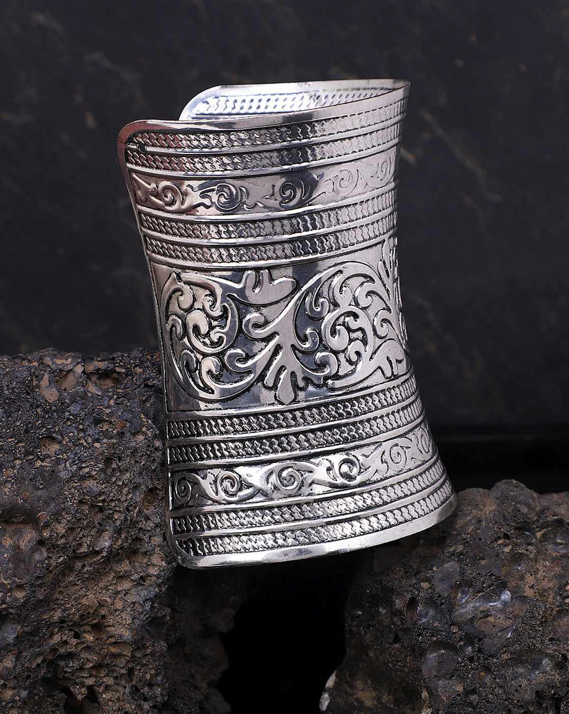 Wide Vintage Silver Sandcast Cuff Bracelet for Size 5.75 Small Wrist,  Southwestern Navajo Jewelry