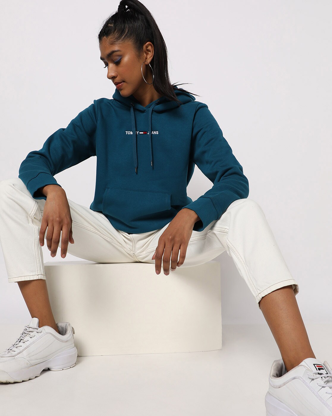 Buy Blue Sweatshirt & Hoodies for Women by TOMMY HILFIGER Online