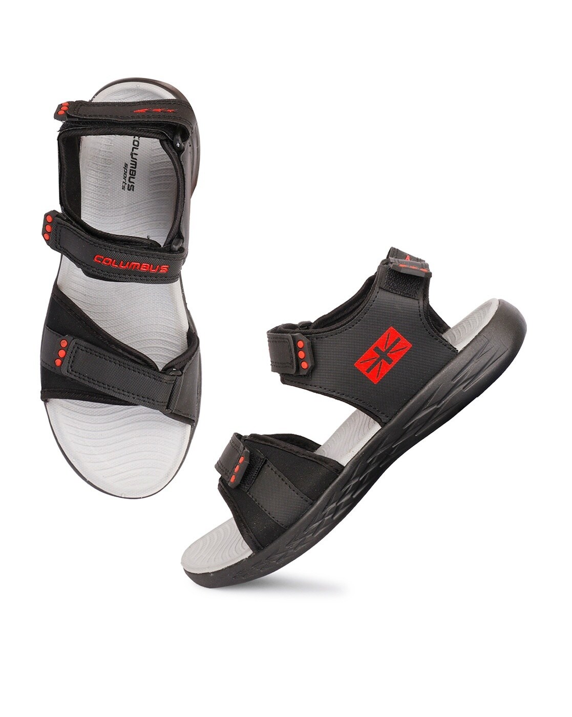 Buy Black Sandals for Men by COLUMBUS Online Ajio