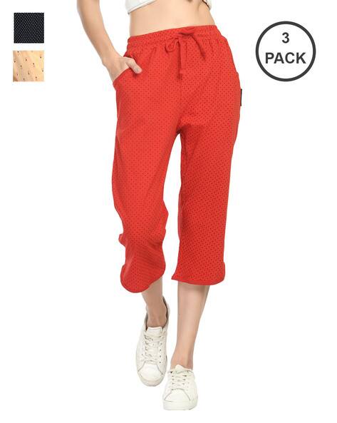 Pack of 3 Printed Capris