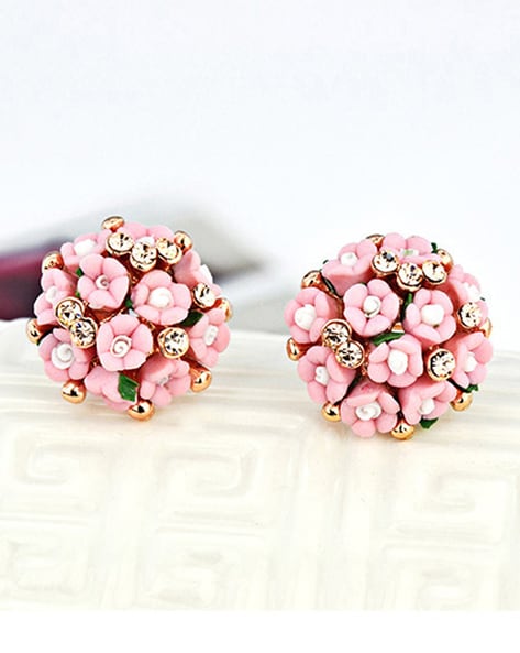 Pink Flower Resin Glitter Acrylic Earrings, Laser Cut Jewelry – Boo and Boo  Factory