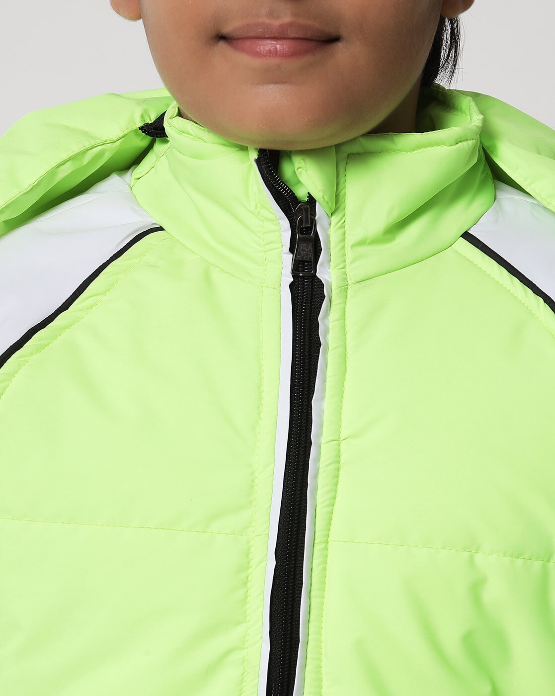 Parrot Green Reversible Cotton Quilted Jacket