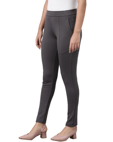 Silver slim fit leggings, Medium Grey