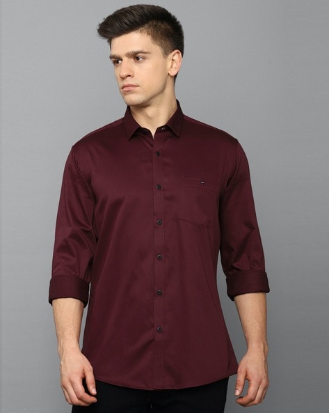 Buy Maroon Shirts for Men by LOUIS PHILIPPE Online