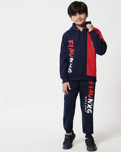 Boys navy blue sales tracksuit