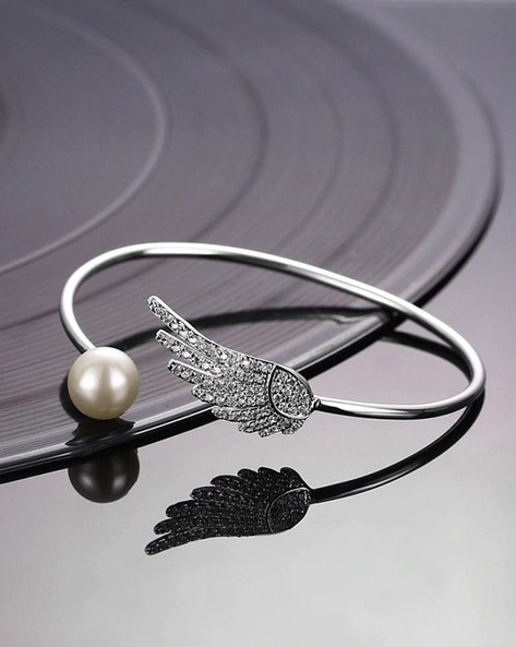 Angels Wings Silver Bracelet - Rockstar Leatherworks™