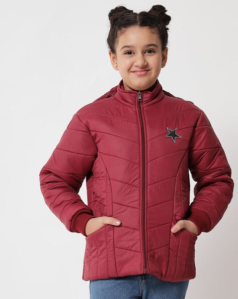 Girls maroon sale jacket