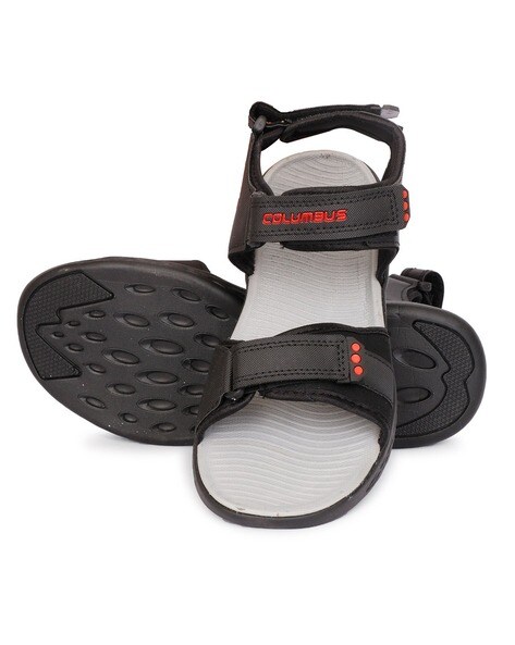 Buy Black Sandals for Men by COLUMBUS Online | Ajio.com