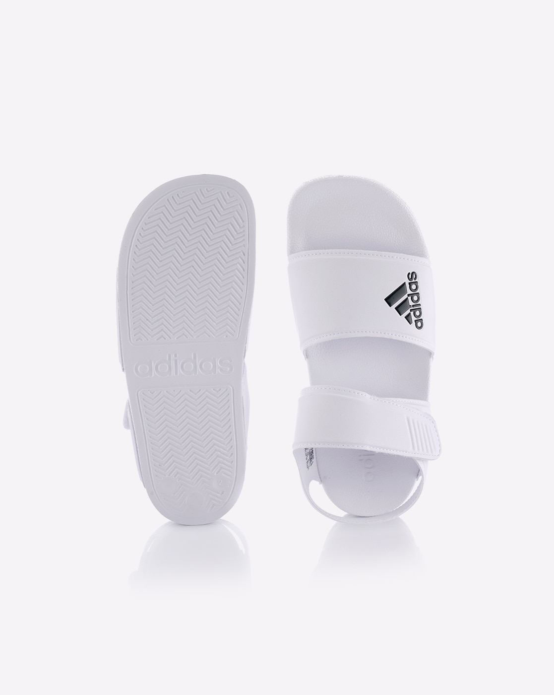 White discount adilette sandals