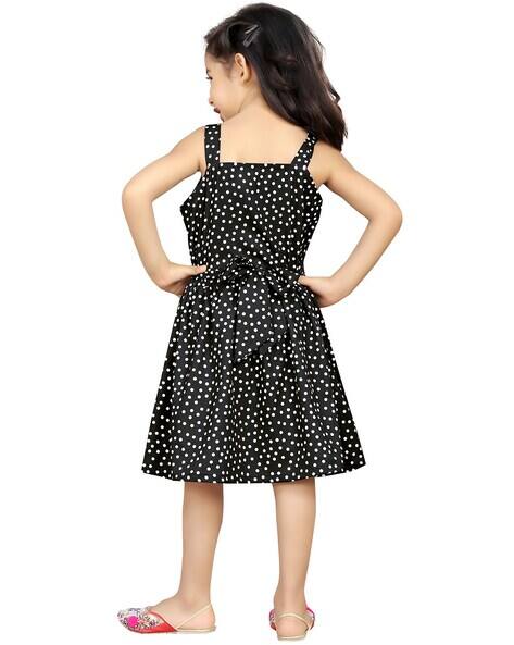 Polka-Dot Print Fit & Flare Dress view 3