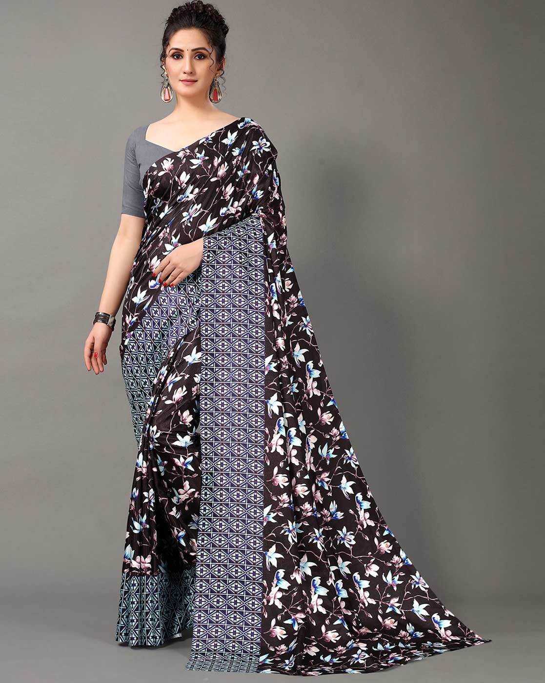 Buy Black Sarees for Women by SHAILY Online